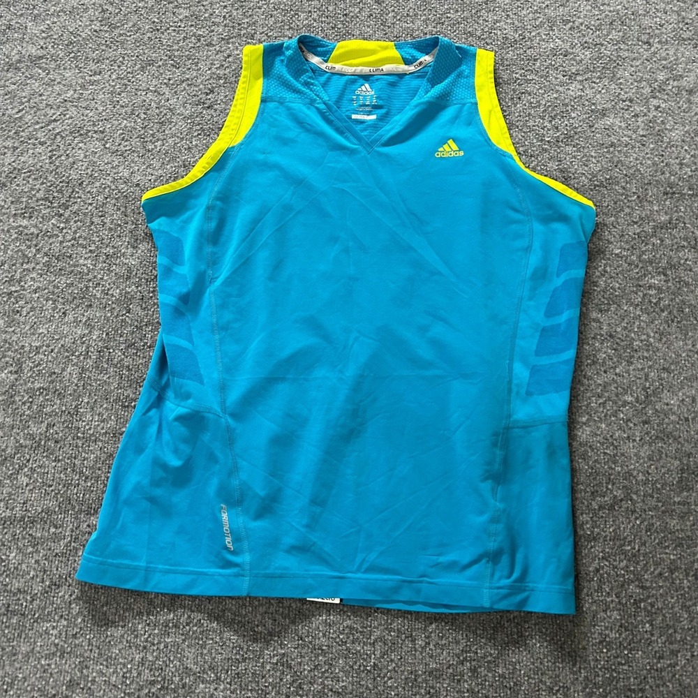 Adidas Tank Top Womens Size XL Blue Climacool Formotion Mesh Back Athletic Top